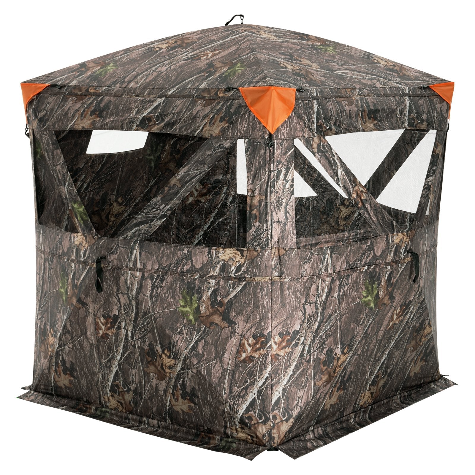 VEVOR Hunting Blind 270° See Through Ground Blind 3 Windows Mesh for 2-3 Person 