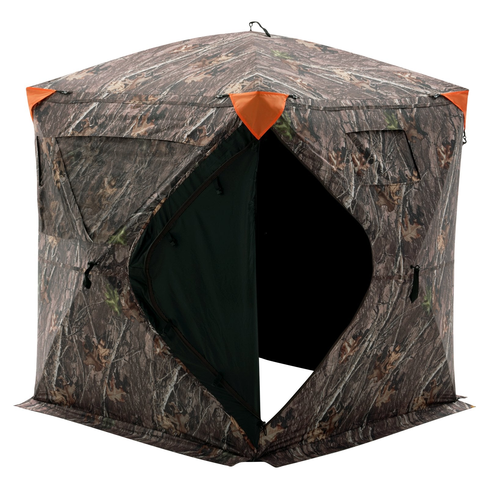 VEVOR Hunting Blind 270° See Through Ground Blind 3 Windows Mesh for 2-3 Person 
