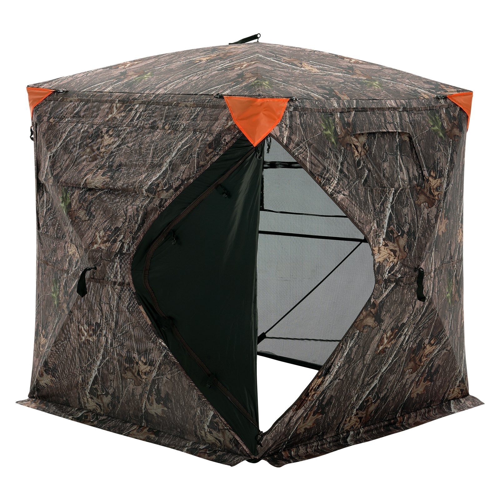 VEVOR Hunting Blind 270° See Through Ground Blind One-Way Mesh for 2-3 Person 