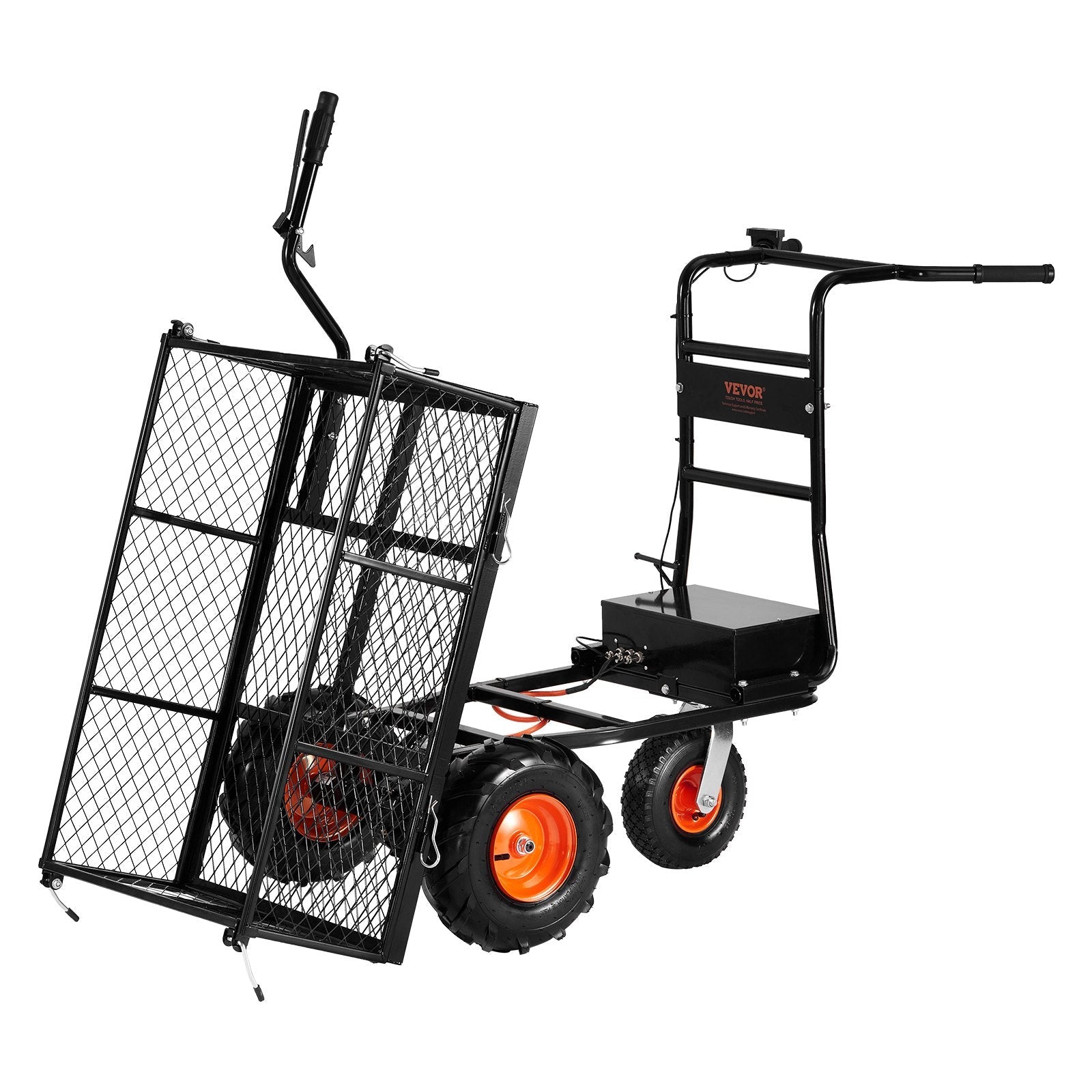 VEVOR Electric Utility Cart 500lbs Capacity Power Wagon 36V 432W Wheelbarrow 