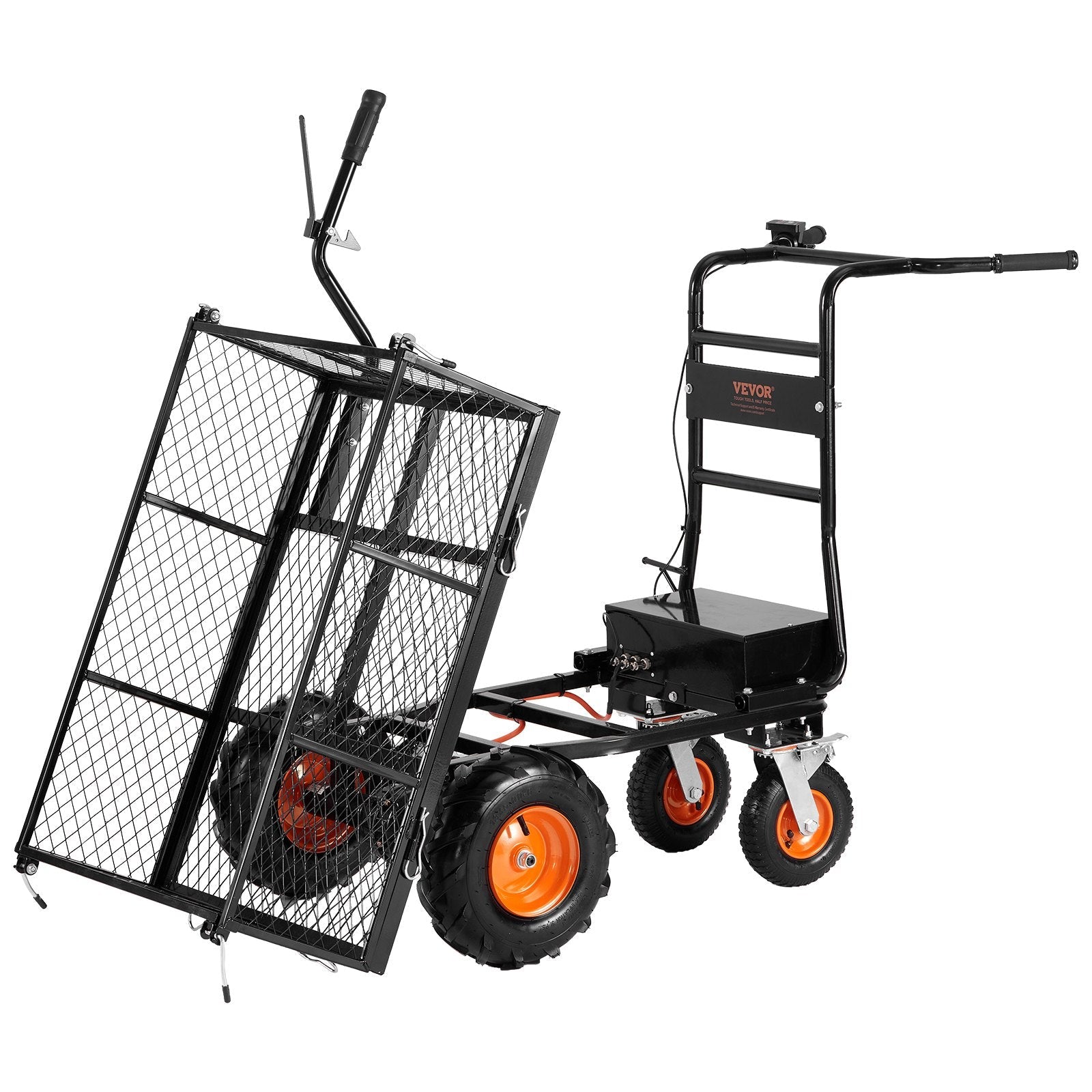 VEVOR Electric Utility Cart 660lbs Capacity Power Wagon 36V 432W Wheelbarrow 