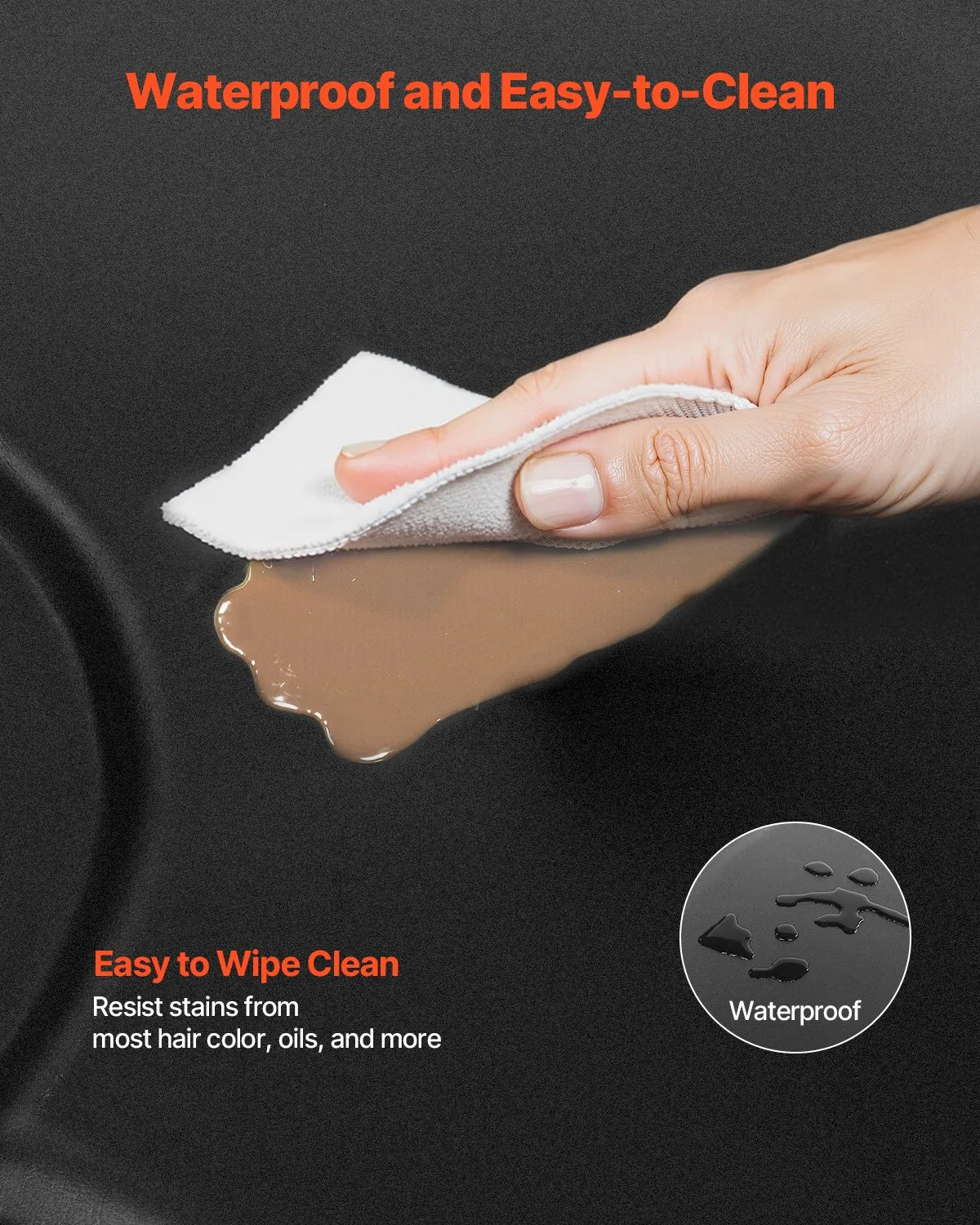 VEVOR Salon Mat for Hair Stylist 4 x 5 FT Hexagon Salon Chair Mat 1/2-inch Thick
