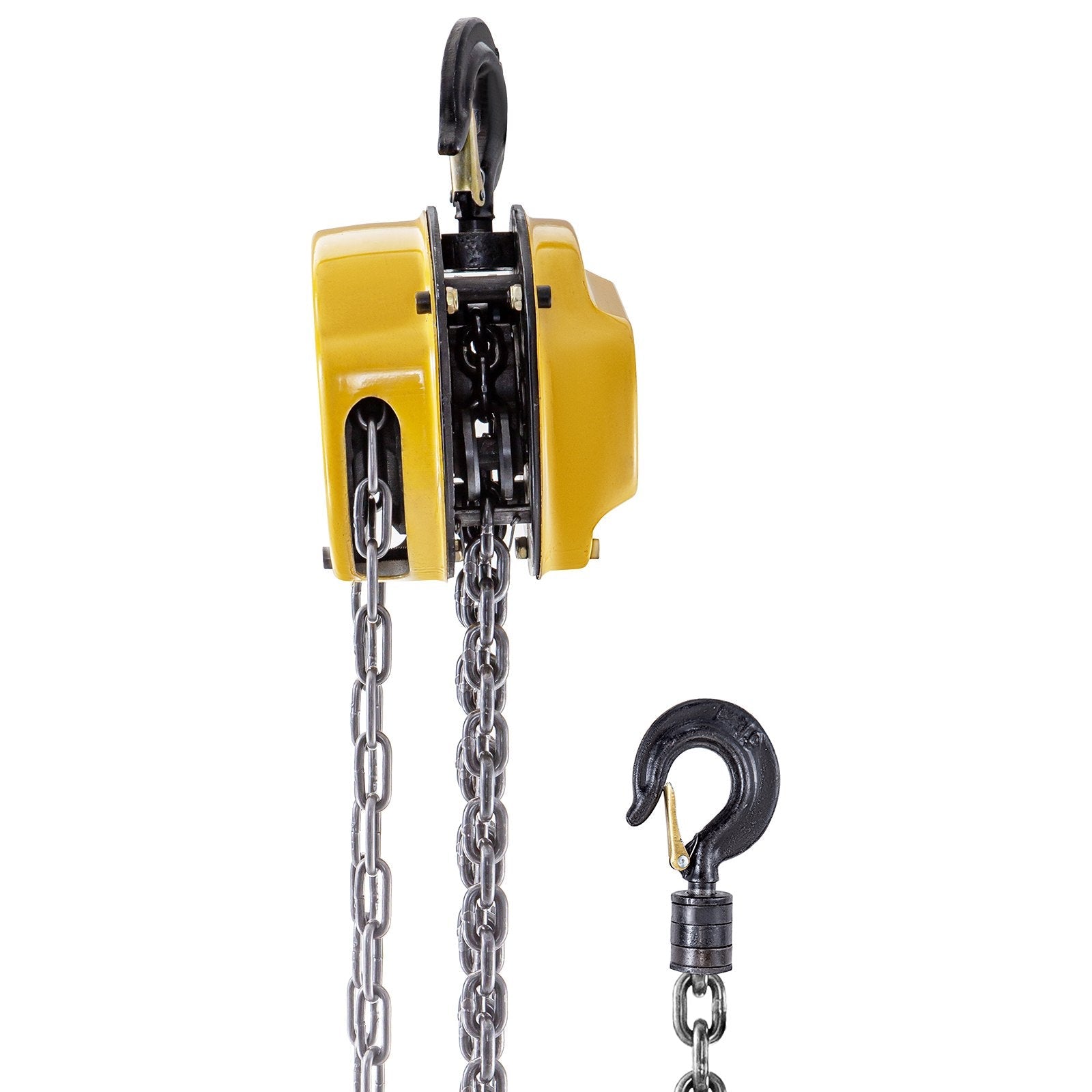 VEVOR Chain Hoist 1100lbs/0.5ton, Chain Block Hoist Manual Chain Hoist 10ft/3m Block Chain Hand Chain Lifting Hoist w/Two Hooks Chain Pulley Tackle Hoist Winch Lifting Pulling Equipment in Yellow 