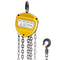 VEVOR Chain Hoist 2200lbs/1ton Chain Block Hoist Manual Chain Hoist 3m/10ft Block Chain Hand Chain Lifting Hoist w/Two Hooks Chain Pulley Tackle Hoist Winch Lifting Pulling Equipment Yellow