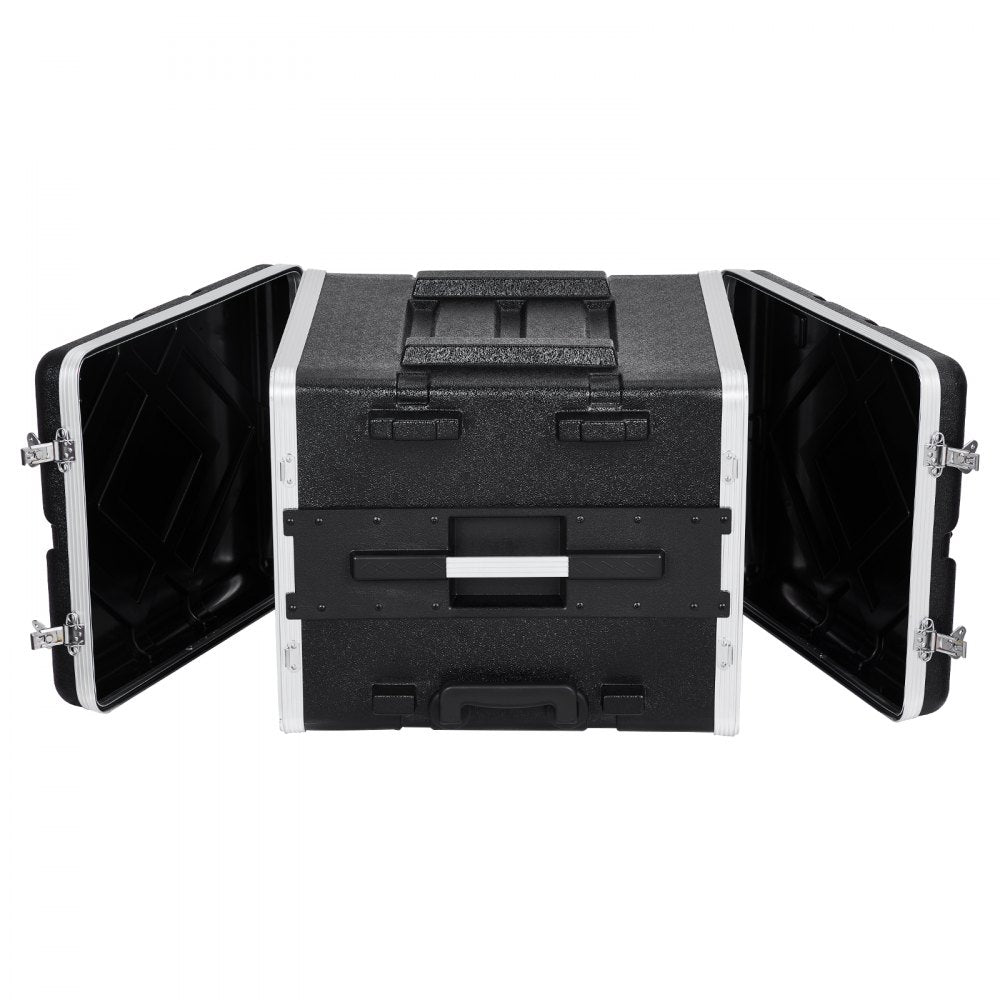 VEVOR 8U Rack Case Server Rack Cabinet 19 in Depth with ABS Construction Handle 