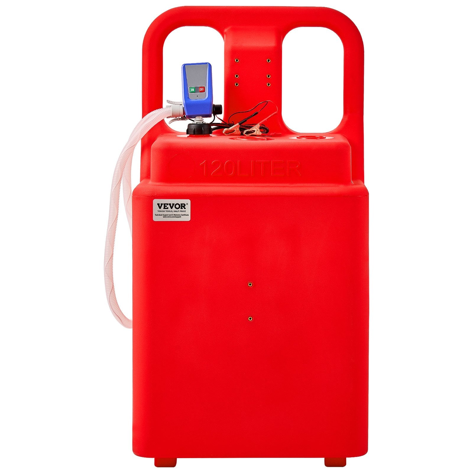 VEVOR Fuel Caddy 32 Gallon Fuel Tank with 12V DC 2.5 GPM Electric Transfer Pump 