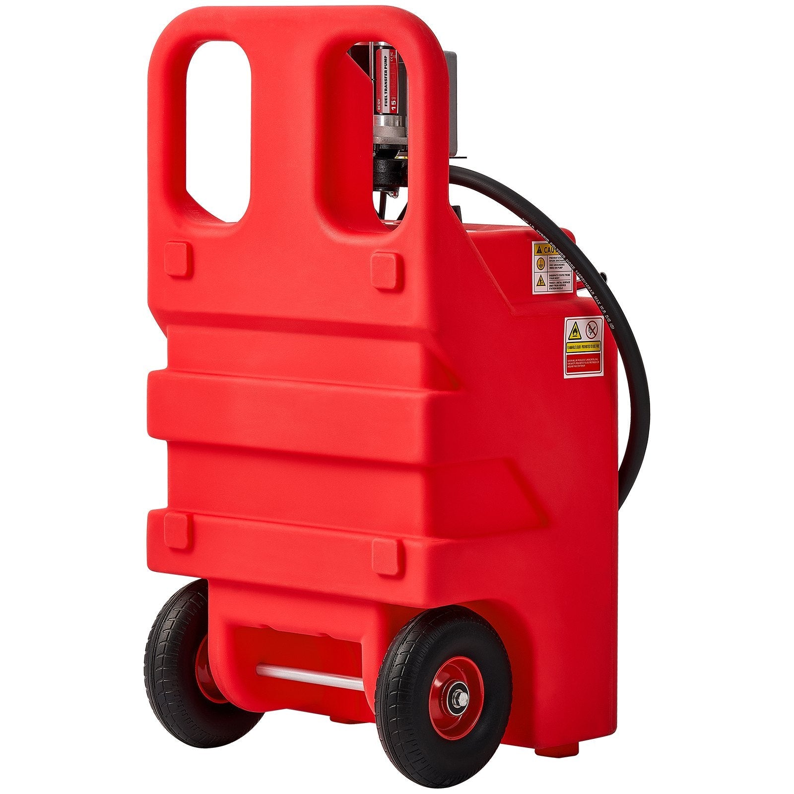 VEVOR Fuel Caddy 32 Gallon Fuel Tank with 12V DC 15 GPM Electric Transfer Pump 