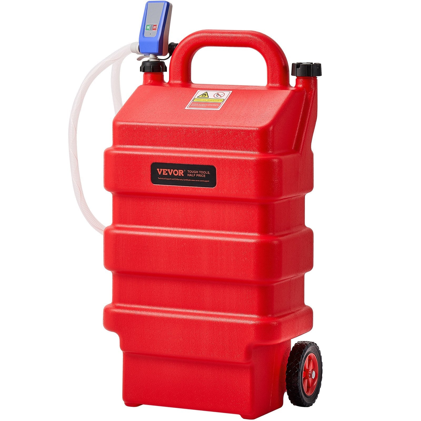 VEVOR Fuel Caddy 16 Gallon Portable Fuel Tank with 12V DC Electric Transfer Pump 