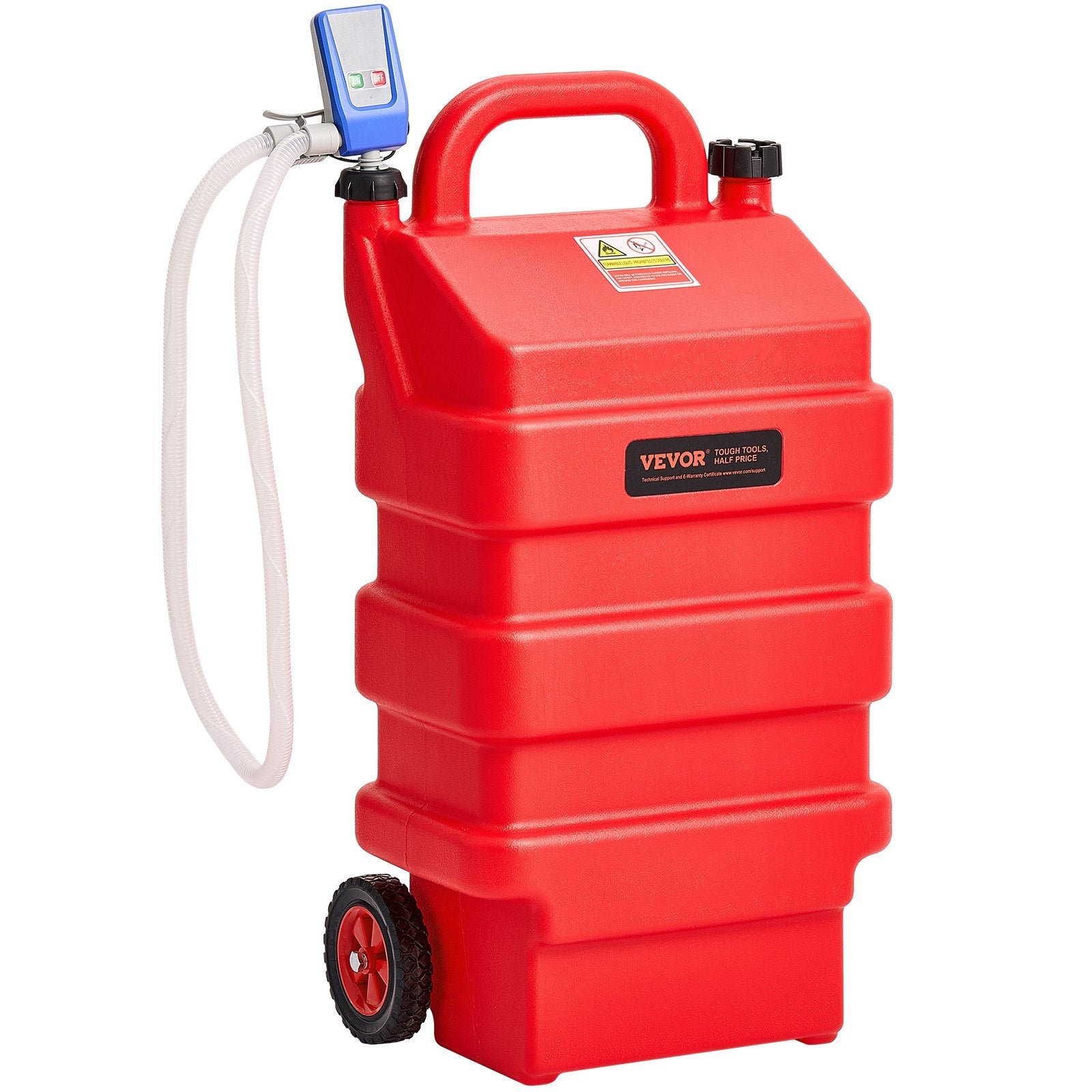 VEVOR Fuel Caddy 16 Gallon Portable Fuel Tank with 12V DC Electric Transfer Pump 
