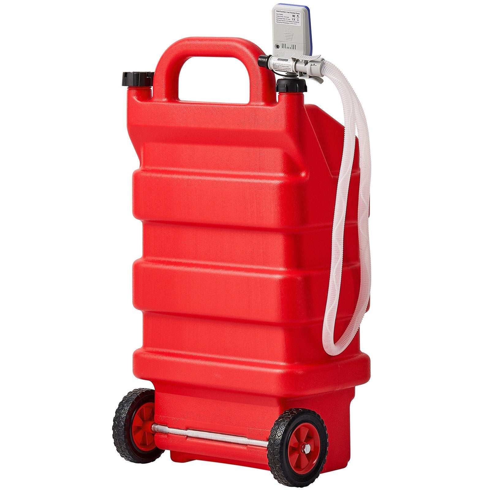 VEVOR Fuel Caddy 16 Gallon Portable Fuel Tank with 12V DC Electric Transfer Pump 