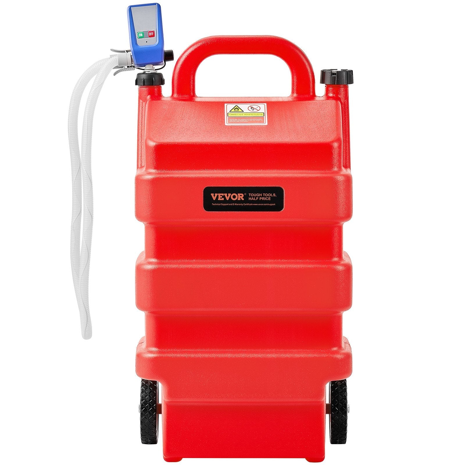 VEVOR Fuel Caddy 16 Gallon Portable Fuel Tank with 12V DC Electric Transfer Pump 