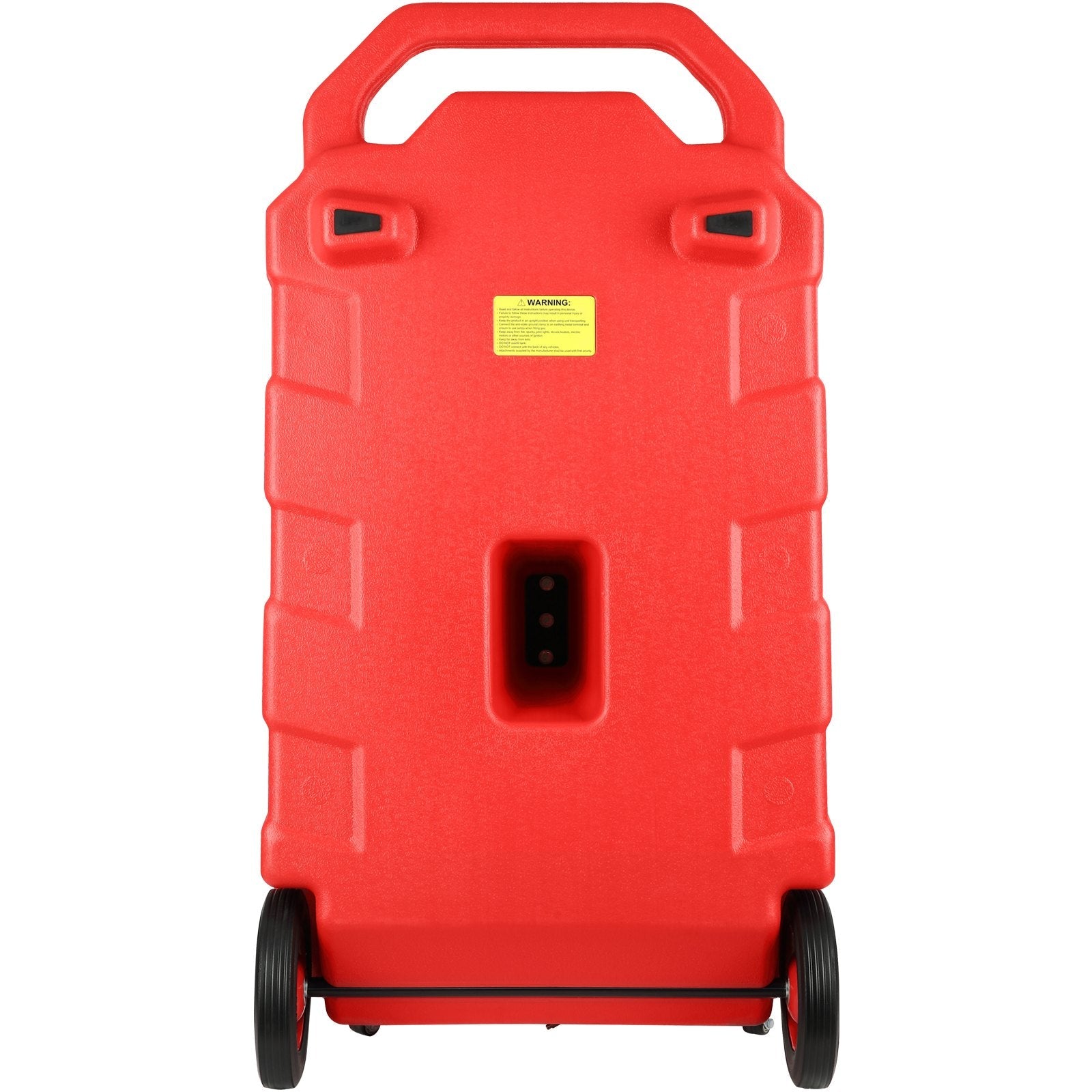 VEVOR Fuel Caddy, 32 Gallon, Portable Fuel Storage Tank On-Wheels, with Manual Transfer Pump, Gasoline Diesel Fuel Container for Cars, Lawn Mowers, ATVs, Boats, More, Red 