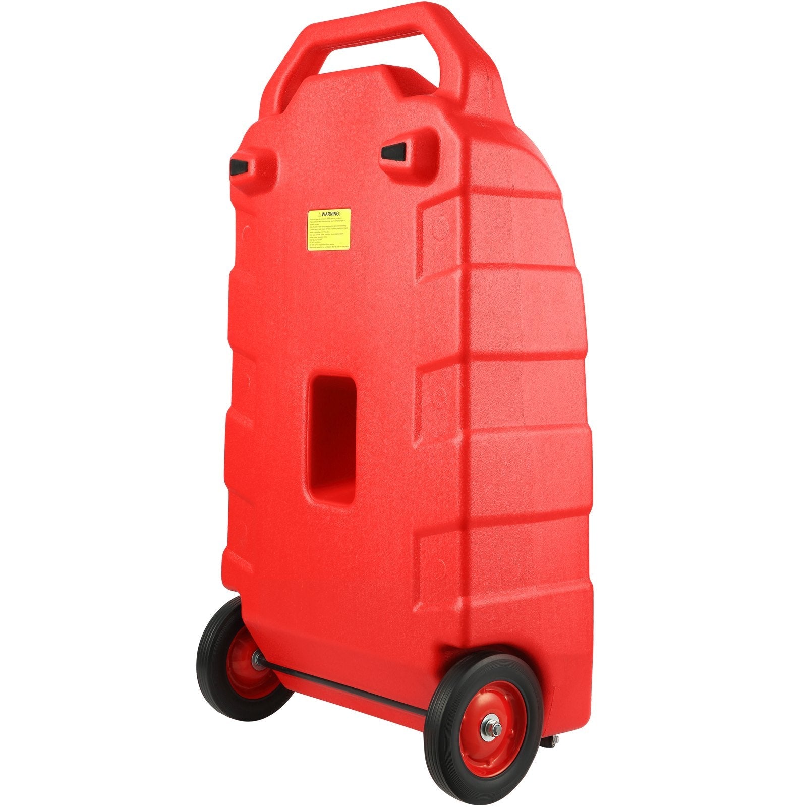 VEVOR Fuel Caddy, 32 Gallon, Portable Fuel Storage Tank On-Wheels, with Manual Transfer Pump, Gasoline Diesel Fuel Container for Cars, Lawn Mowers, ATVs, Boats, More, Red 