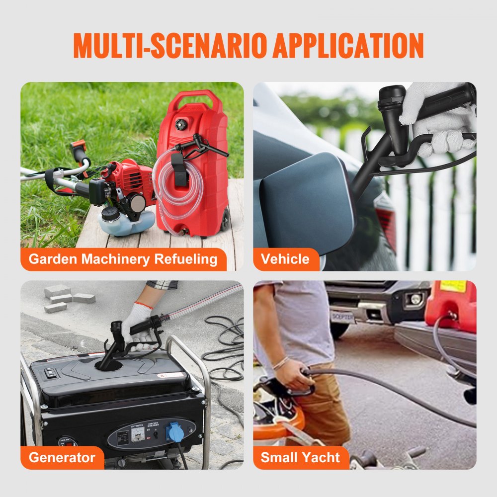 VEVOR 16 Gallon Fuel Caddy, 7.8 L/min, Portable Gas Storage Tank Container with Nozzle Rubber Wheels, Fuel Transfer Storage Tank for Gasoline Diesel Machine Oil Car Mowers Tractor Boat Motorcycle 
