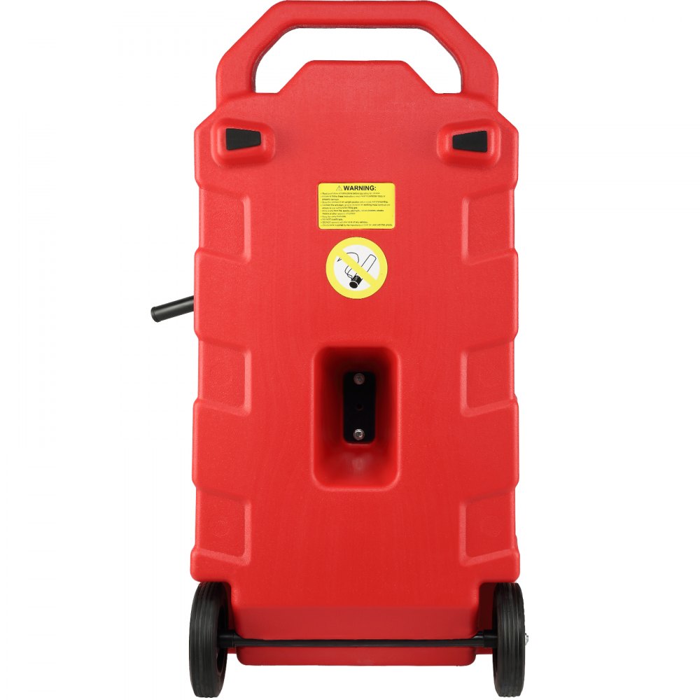 VEVOR 16 Gallon Fuel Caddy, 7.8 L/min, Portable Gas Storage Tank Container with Hand Pump Rubber Wheels, Fuel Transfer Storage Tank for Gasoline Diesel Machine Oil Car Mowers Tractor Boat Motorcycle 