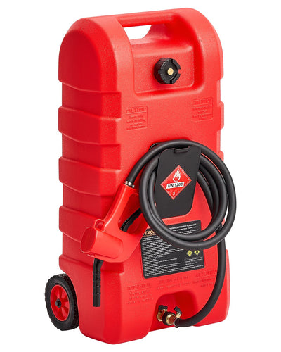 VEVOR Fuel Caddy 15 Gallon Portable Fuel Tank with Gravity & Hand Pump Modes 