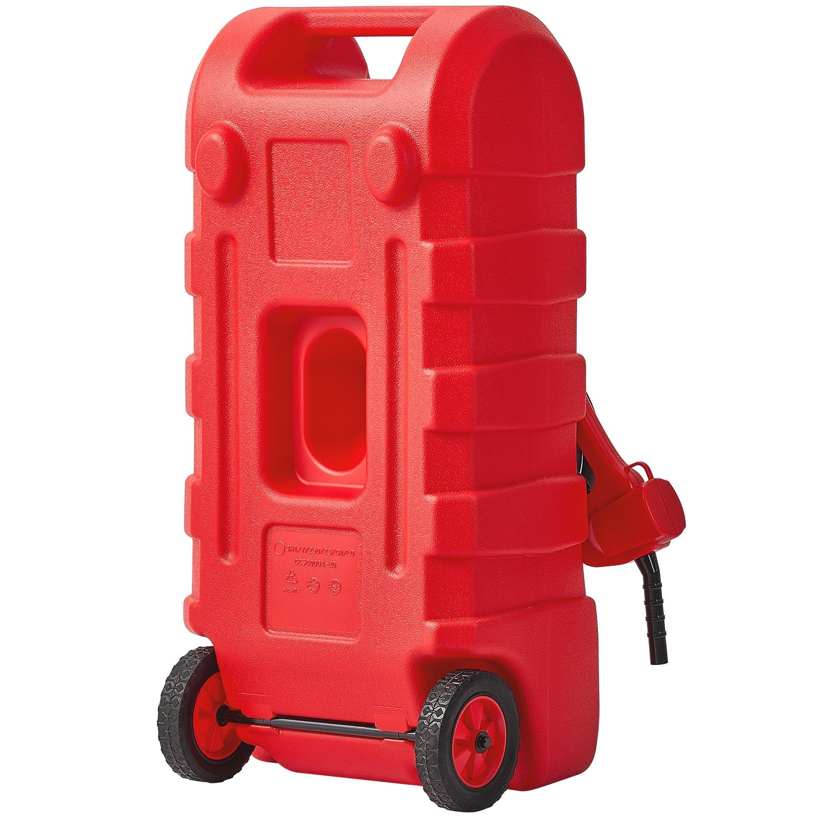 VEVOR Fuel Caddy 15 Gallon Portable Fuel Tank with Gravity & Hand Pump Modes 