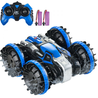 VEVOR Amphibious Remote Control Car Boat 2.4 GHz 4WD RC Boat Kids Adults Blue 