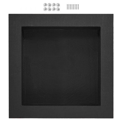 VEVOR Shower Niche Ready for Tile 16" x 16", Single Shelf Organizer, Square Corners Wall-inserted Niche Recessed, Sealed Protection Modern Soap Storage Niche for Shower Bathroom, Black 