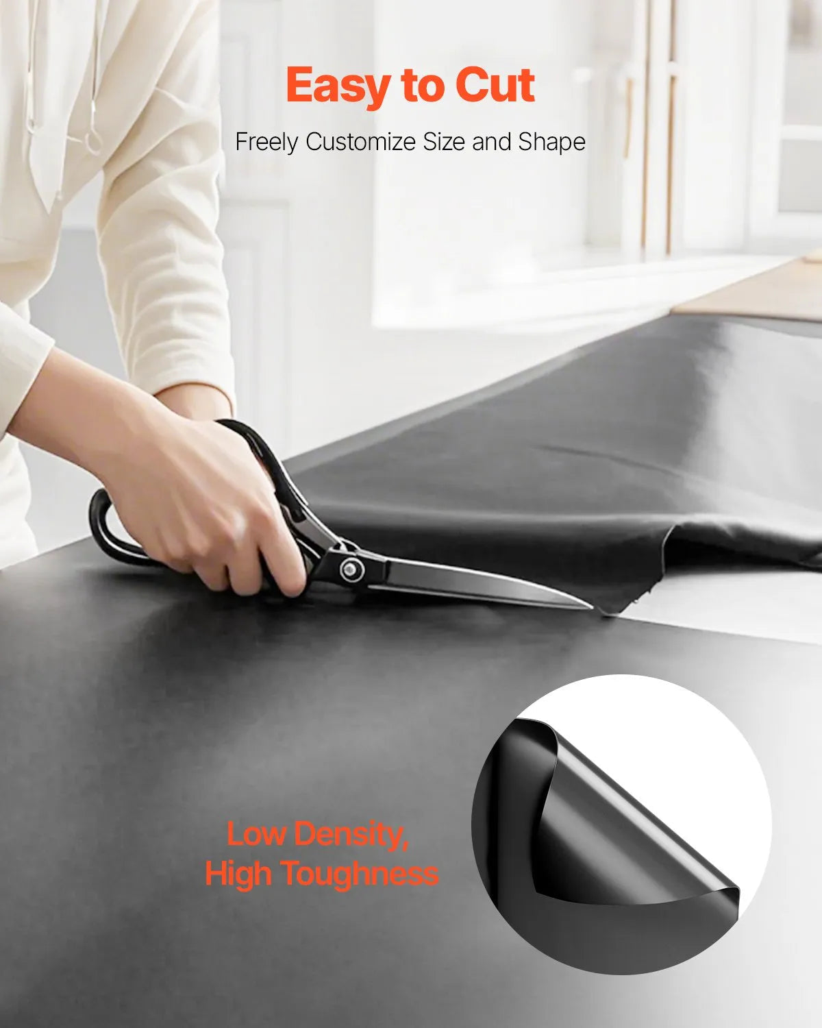 VEVOR 3FT x 50FT Plastic Sheeting Heavy Duty, 4 Mil Thick Plastic Sheeting Roll, Plastic Drop Cloth Painters Tarp, Polyethylene Covering for Crawl Space Vapor Barrier, Multi-Purpose, Black 