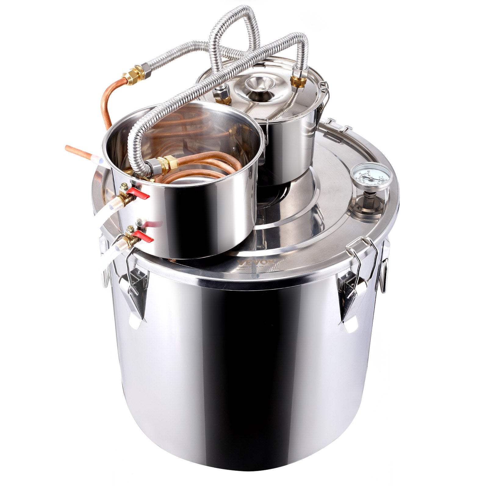 VEVOR Moonshine Still Water Alcohol Distiller 13.2Gal w/Thumper Keg & Water Pump 