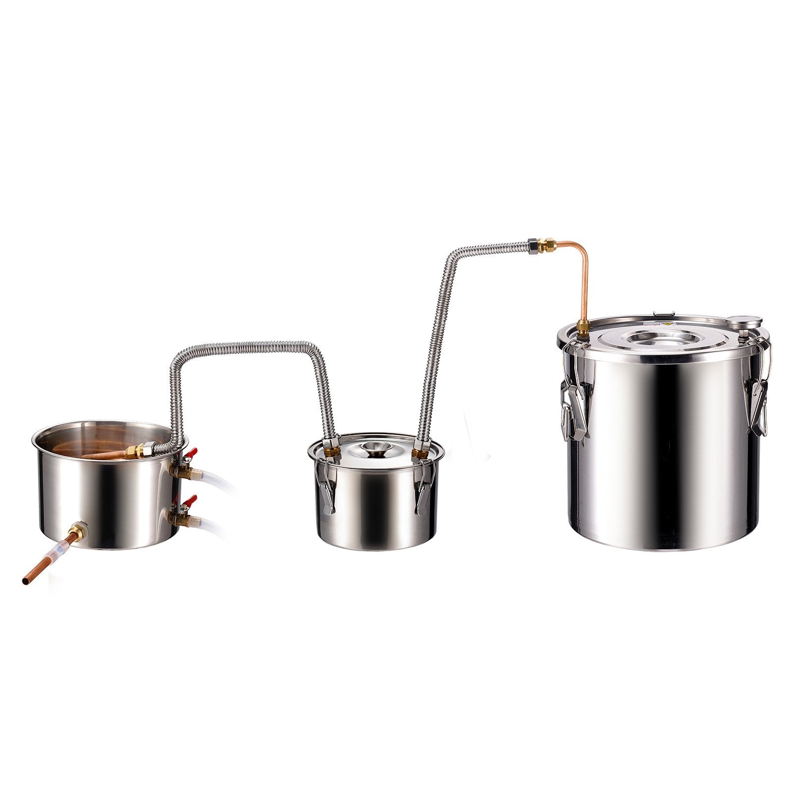 VEVOR Moonshine Still Water Alcohol Distiller 5Gal w/Thumper Keg & 8W Water Pump 