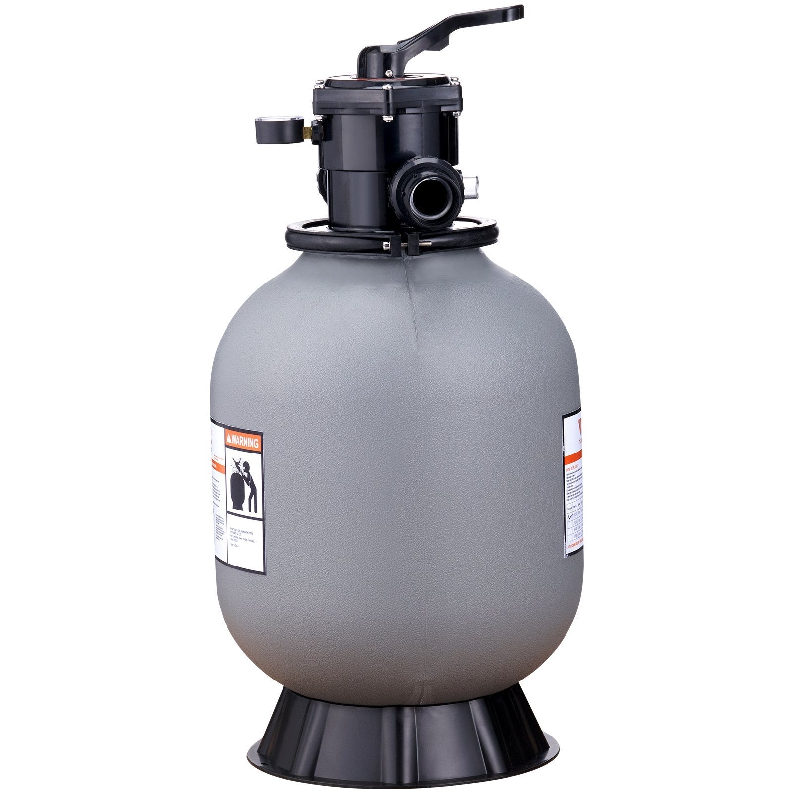VEVOR Sand Filter, 16-inch, Up to 35 GPM Flow Rate, Above Inground Swimming Pool Sand Filter System with 7-Way Multi-Port Valve, Filter, Backwash, Rinse, Recirculate, Waste, Winter, Closed Functions 