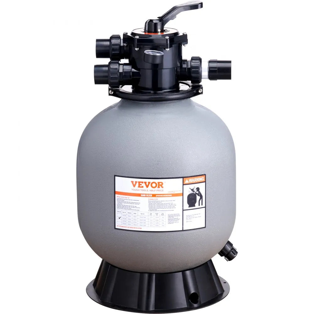 VEVOR Sand Filter 19" Above Inground Swimming Pool Sand Filter with 7-Way Valve