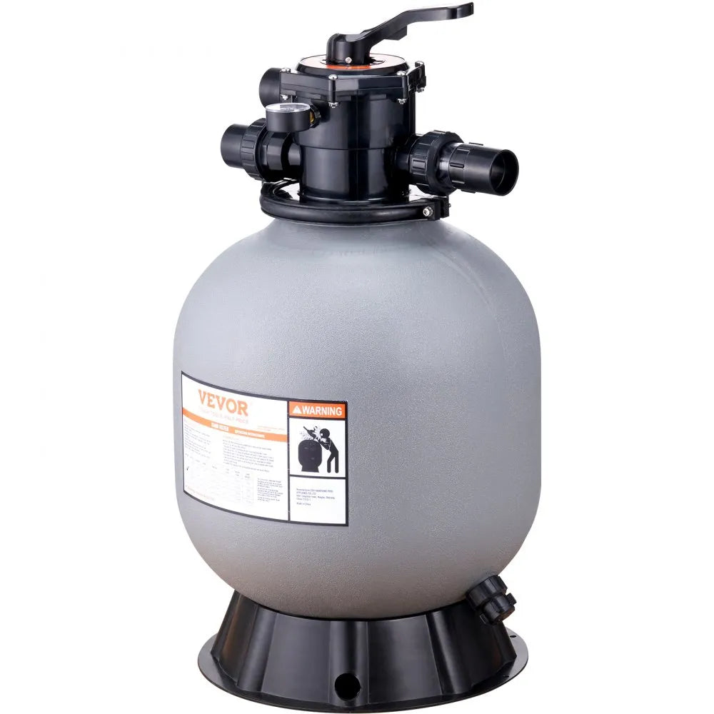 VEVOR Sand Filter 19" Above Inground Swimming Pool Sand Filter with 7-Way Valve
