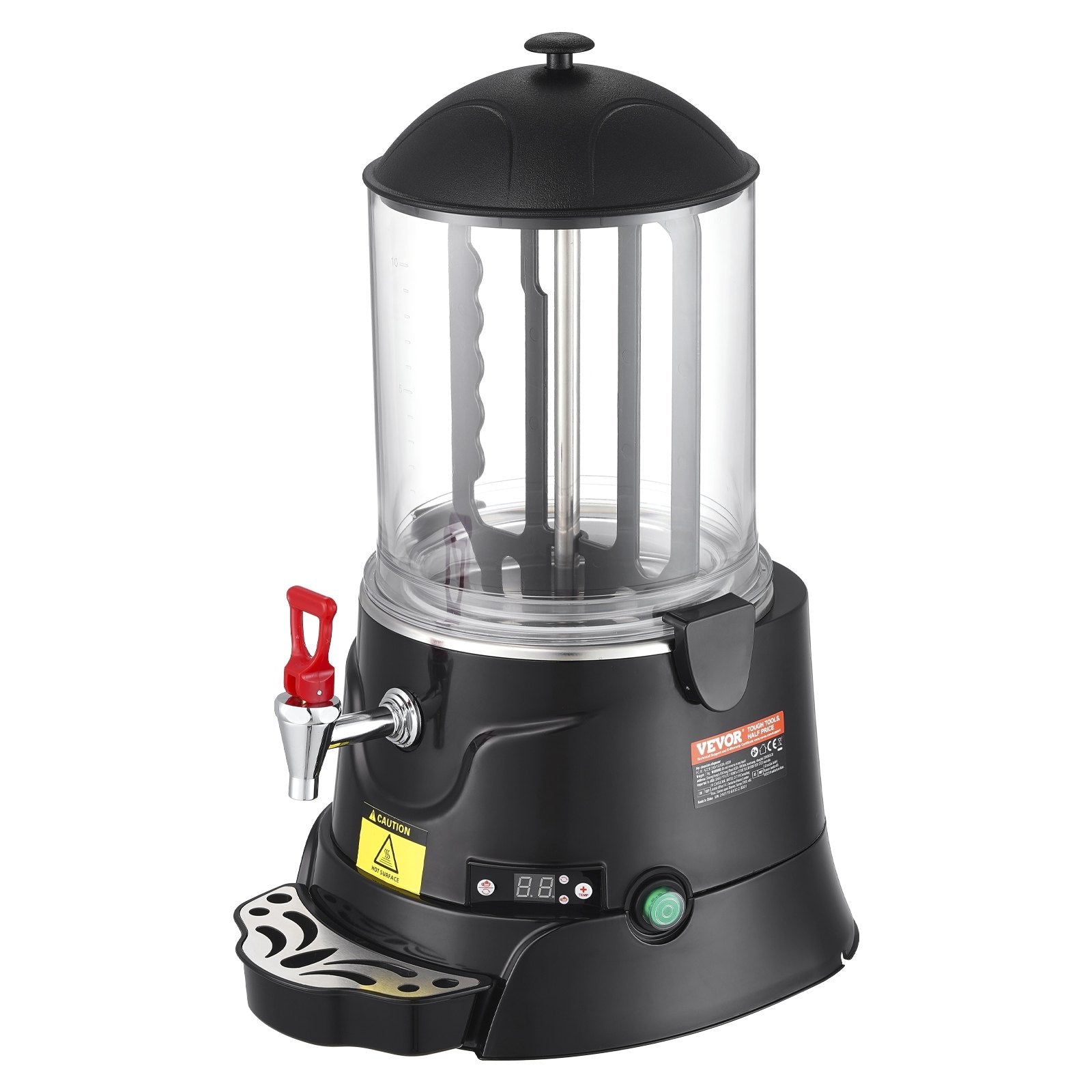 VEVOR Hot Chocolate Dispenser 2.6 Gal / 10 L Hot Chocolate Machine for Hot Drink 