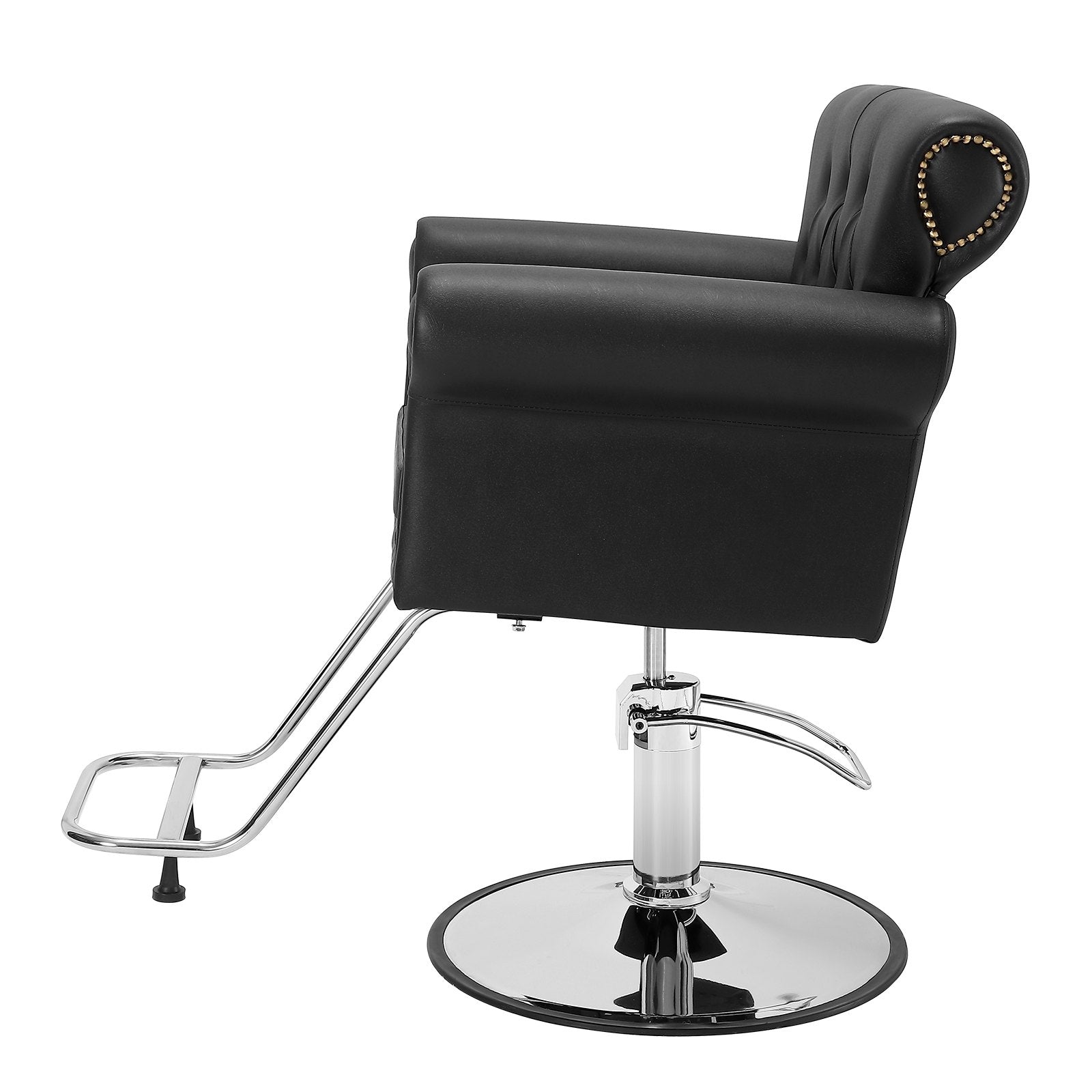 VEVOR Salon Chair, Barber Chair for Hair Stylist, Styling Chair with Heavy Duty Hydraulic Pump, 360° Swivel Hair Salon Chair with Footrest for Beauty Spa Shampoo, Max Load Weight 330 lbs, Black 