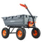 VEVOR Dump Cart, Poly Garden Dump Cart with Easy to Assemble Steel Frame, Dump Wagon with 2-in-1 Convertible Handle, 6.48 cu.ft Utility Wheelbarrow 1200 lbs Capacity, 13 inch Tires