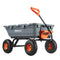 VEVOR Dump Cart, Poly Garden Dump Cart with Easy to Assemble Steel Frame, Dump Wagon with 2-in-1 Convertible Handle, Utility Wheelbarrow 800 lbs Capacity, 10 inch Tires