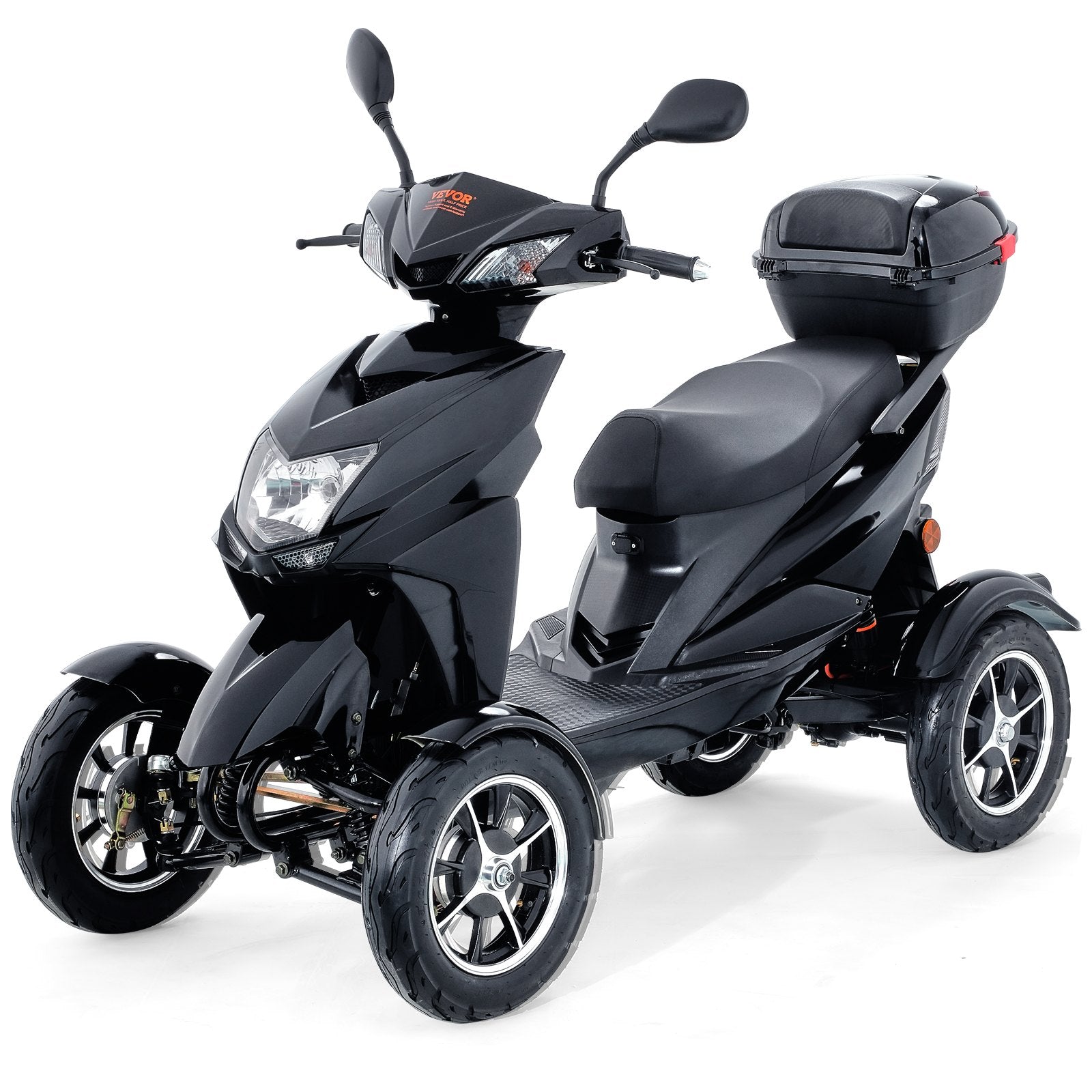VEVOR Heavy Duty 4-Wheel Mobility Scooters 40 Miles 3-Speed 500W 450lbs Capacity 