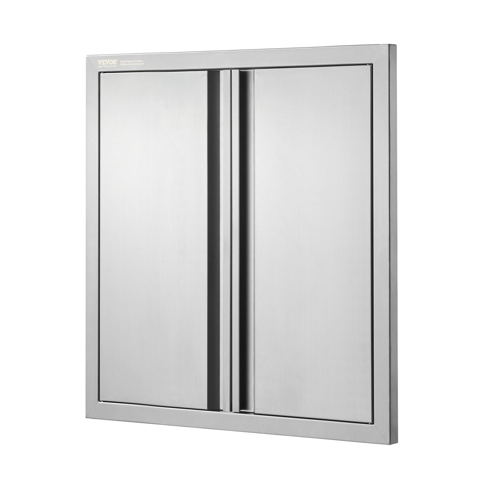 VEVOR BBQ Access Door, 24W x 24H Inch Double Outdoor Kitchen Door, Stainless Steel Flush Mount Door, Wall Vertical Door with Recessed Handles , for BBQ Island, Grilling Station, Outside Cabinet 