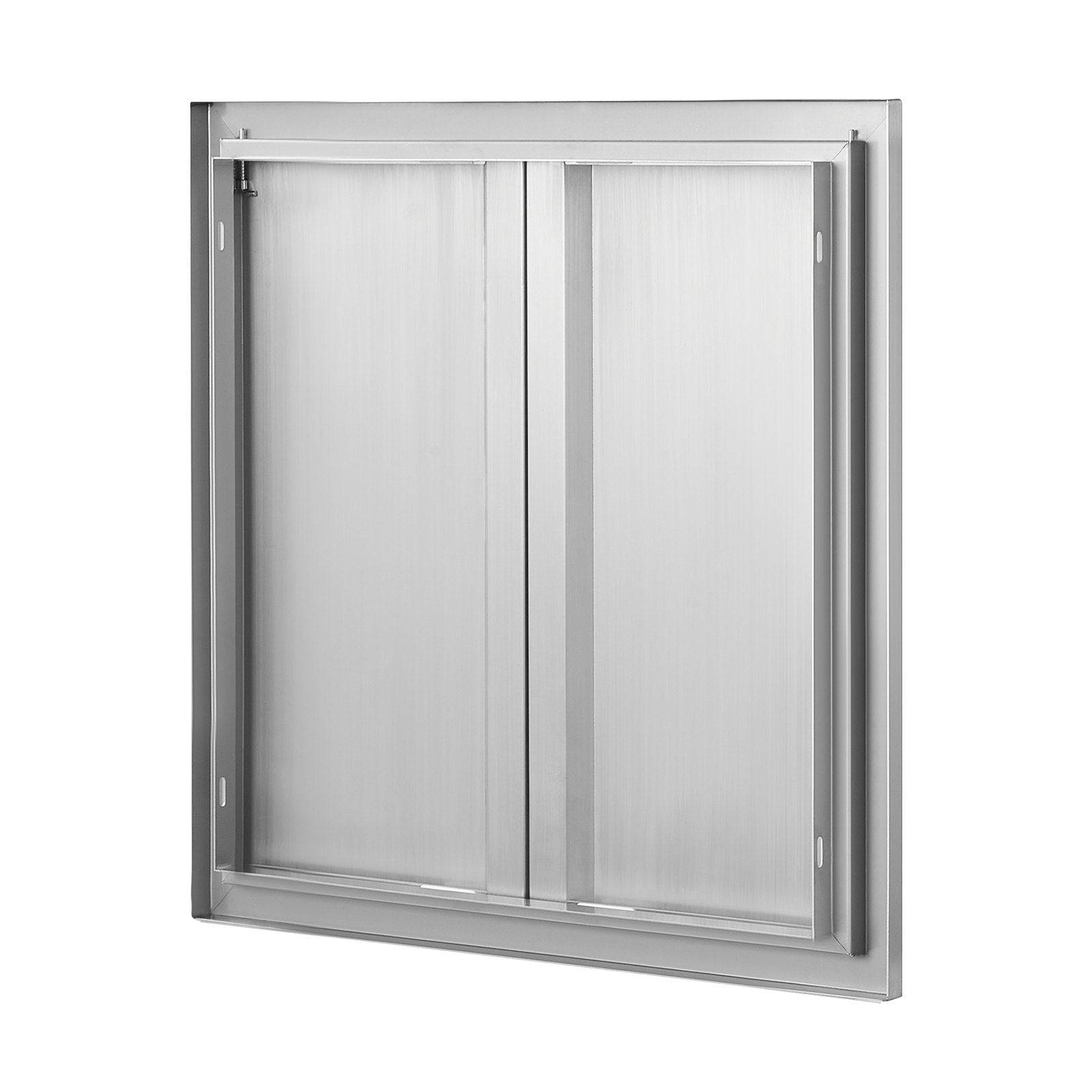 VEVOR BBQ Access Door, 24W x 24H Inch Double Outdoor Kitchen Door, Stainless Steel Flush Mount Door, Wall Vertical Door with Recessed Handles , for BBQ Island, Grilling Station, Outside Cabinet 