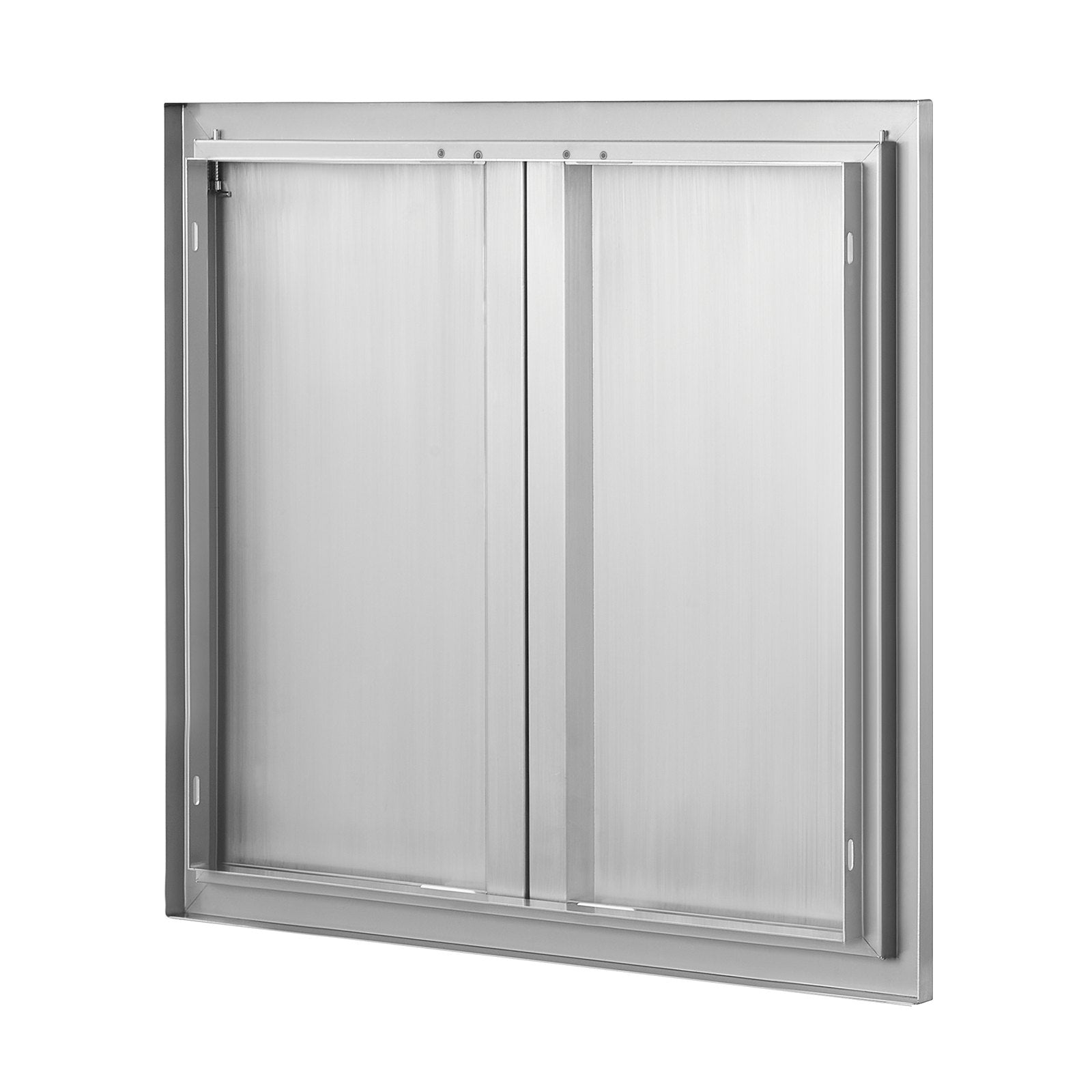 VEVOR BBQ Access Door, 26W x 24H Inch Double Outdoor Kitchen Door, Stainless Steel Flush Mount Door, Wall Vertical Door with Recessed Handles , for BBQ Island, Grilling Station, Outside Cabinet 