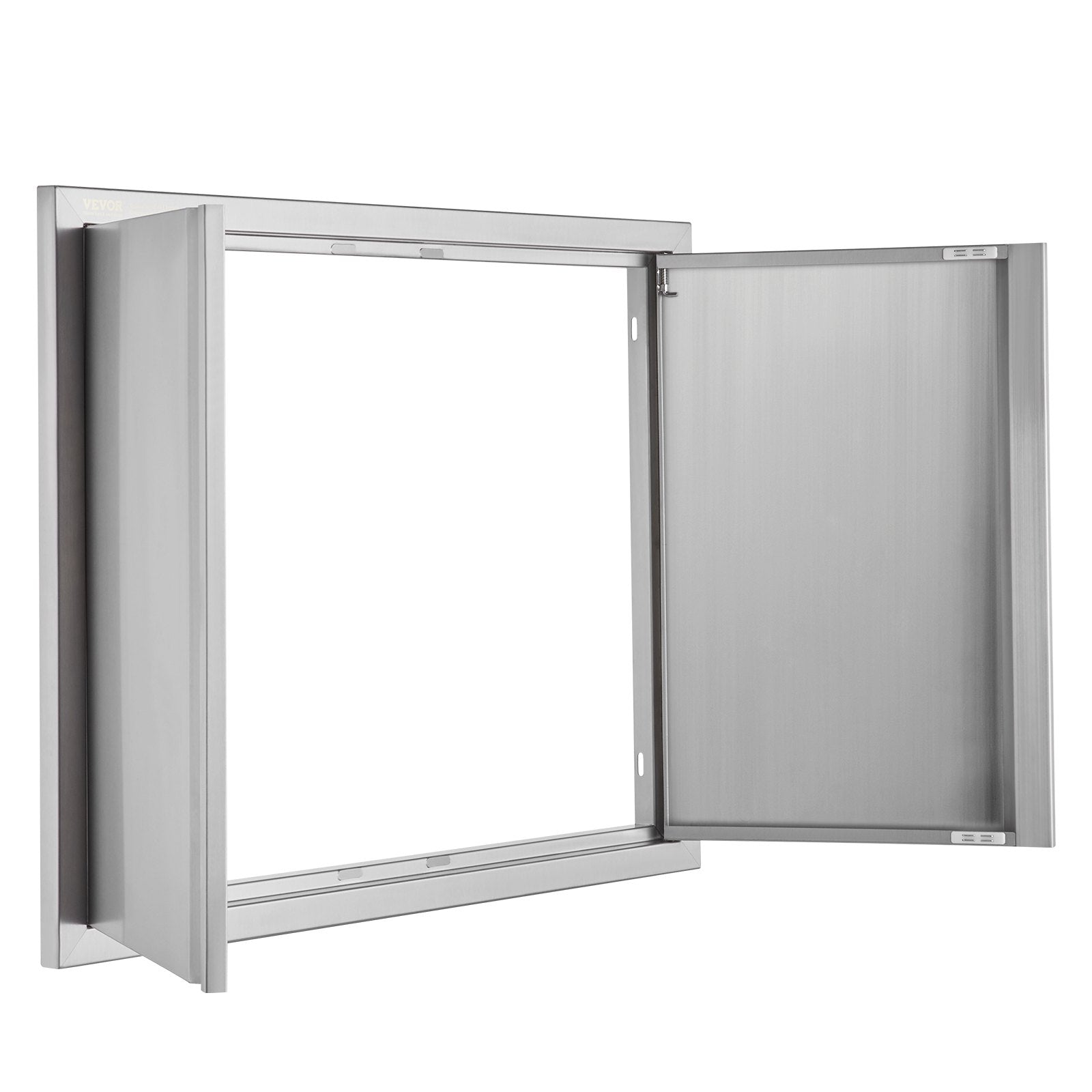 VEVOR BBQ Access Door, 31W x 24H Inch Double Outdoor Kitchen Door, Stainless Steel Flush Mount Door, Wall Vertical Door with Recessed Handles , for BBQ Island, Grilling Station, Outside Cabinet 