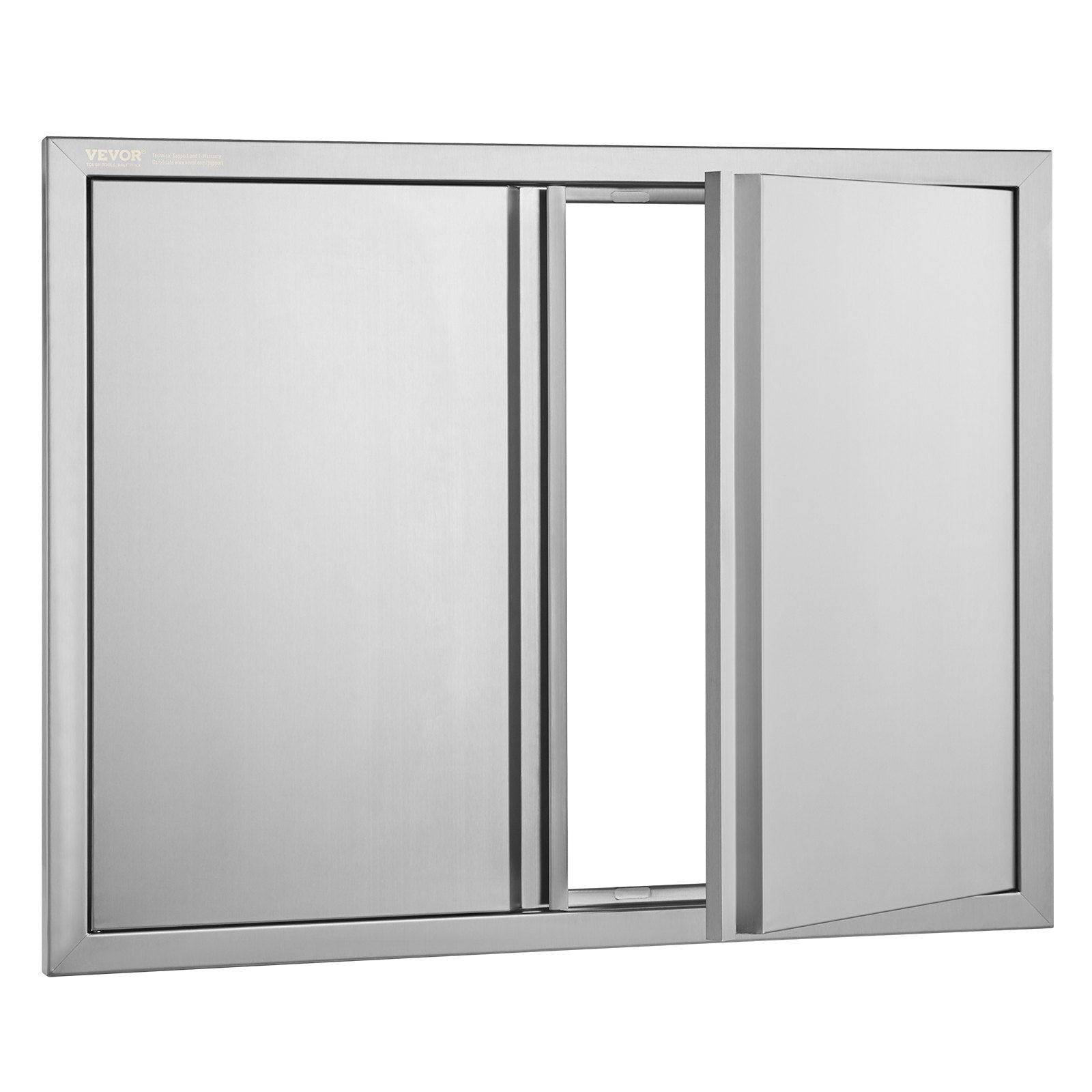 VEVOR BBQ Access Door, 31W x 24H Inch Double Outdoor Kitchen Door, Stainless Steel Flush Mount Door, Wall Vertical Door with Recessed Handles , for BBQ Island, Grilling Station, Outside Cabinet 