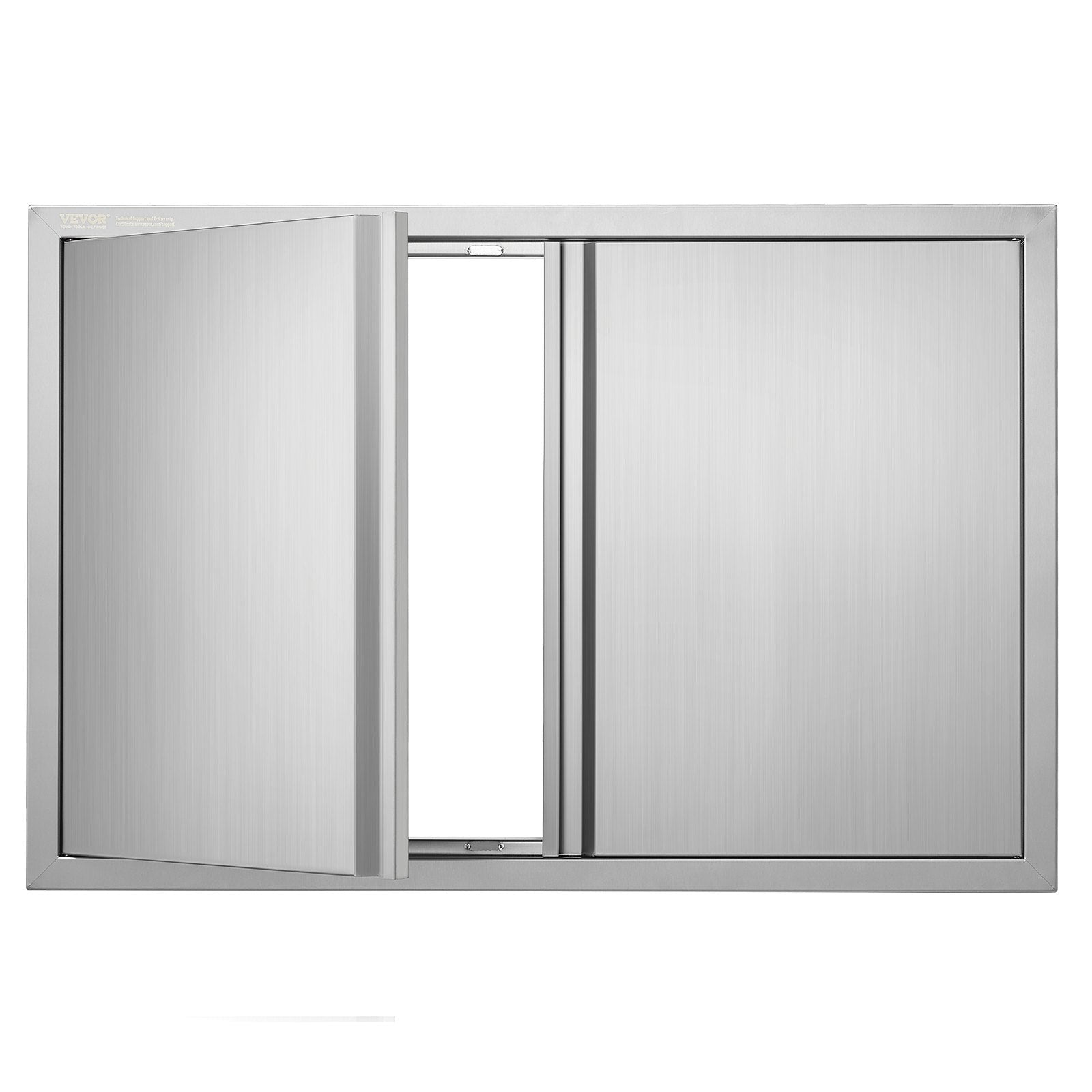 VEVOR BBQ Access Door, 36W x 24H Inch Double Outdoor Kitchen Door, Stainless Steel Flush Mount Door, Wall Vertical Door with Recessed Handles , for BBQ Island, Grilling Station, Outside Cabinet 