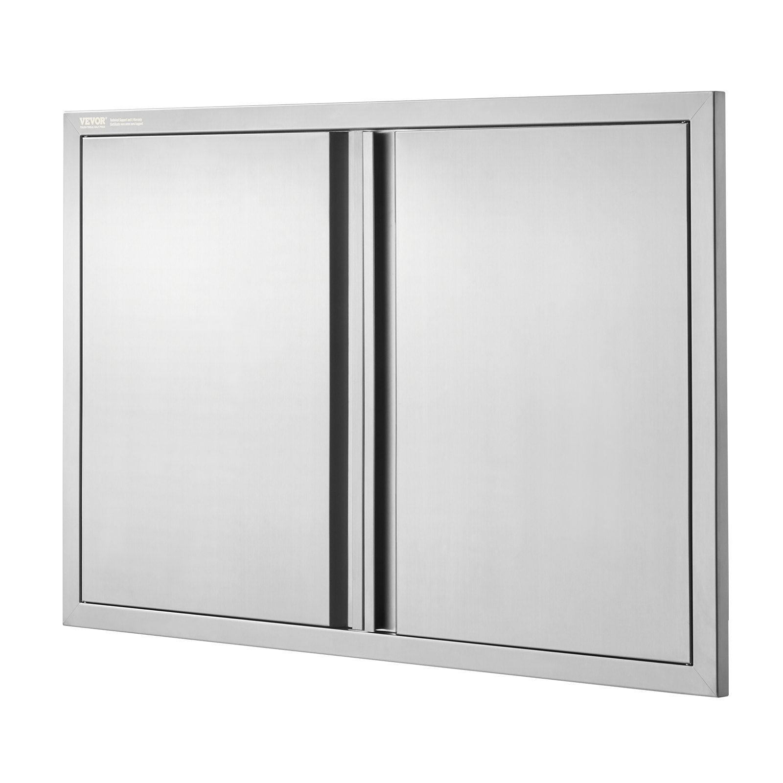 VEVOR BBQ Access Door, 36W x 24H Inch Double Outdoor Kitchen Door, Stainless Steel Flush Mount Door, Wall Vertical Door with Recessed Handles , for BBQ Island, Grilling Station, Outside Cabinet 