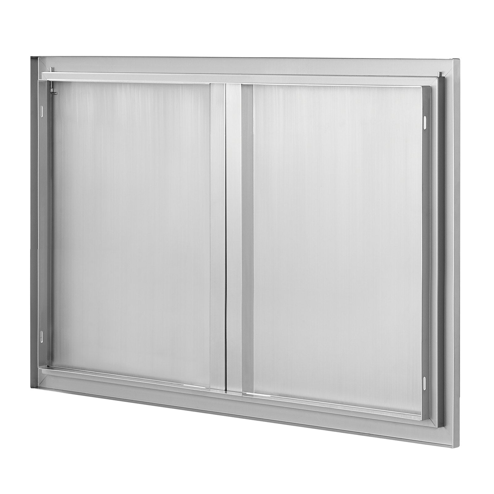 VEVOR BBQ Access Door, 36W x 24H Inch Double Outdoor Kitchen Door, Stainless Steel Flush Mount Door, Wall Vertical Door with Recessed Handles , for BBQ Island, Grilling Station, Outside Cabinet 