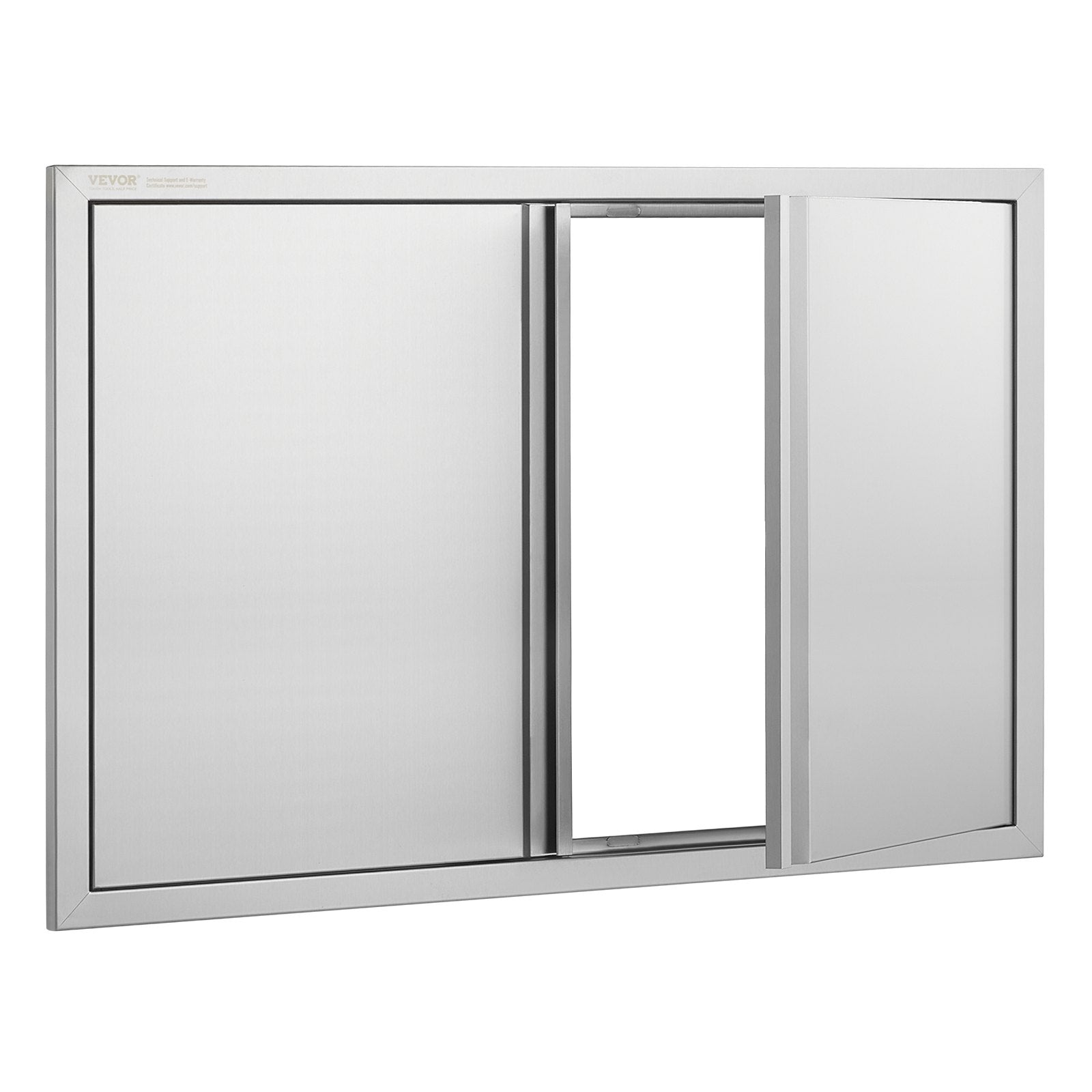 VEVOR BBQ Access Door, 36W x 24H Inch Double Outdoor Kitchen Door, Stainless Steel Flush Mount Door, Wall Vertical Door with Recessed Handles , for BBQ Island, Grilling Station, Outside Cabinet 