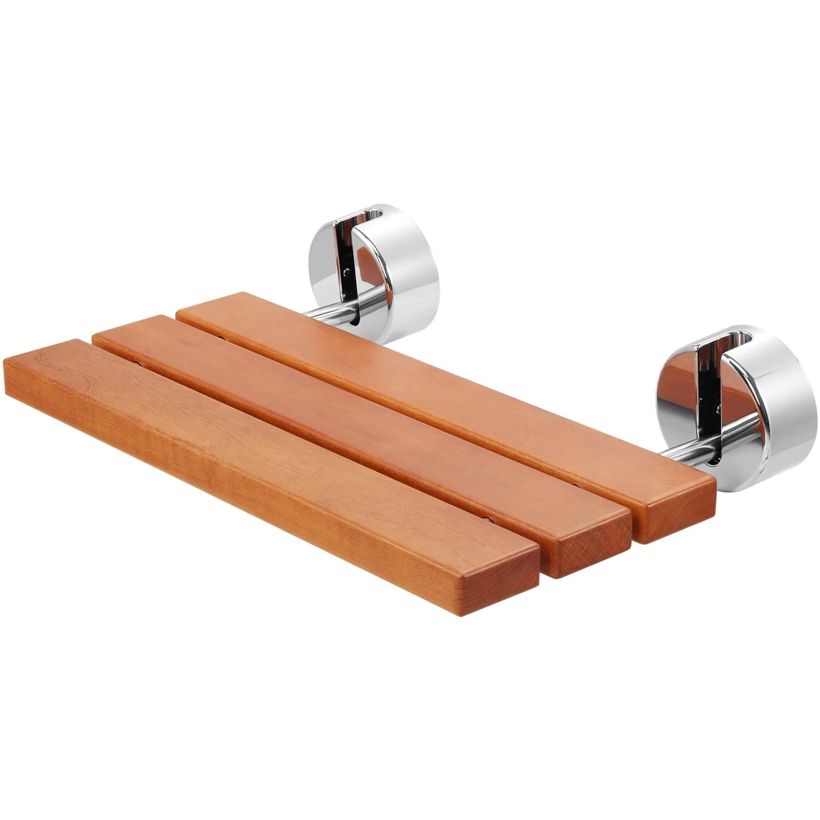 VEVOR Folding Teak Shower Seat 20.1" x 13.2" Wall Mounted Shower Bench 440 lbs