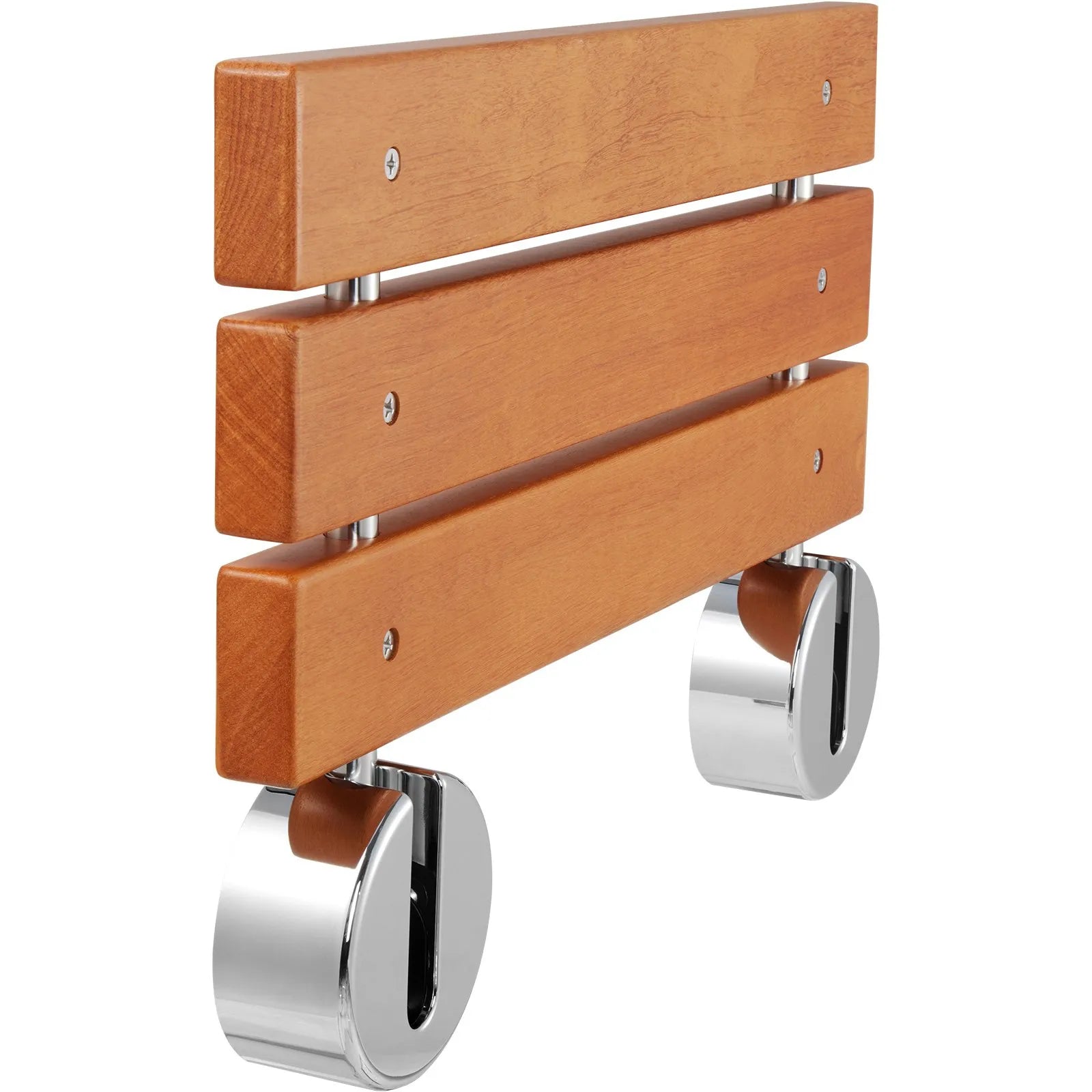 VEVOR Folding Teak Shower Seat 20.1" x 13.2" Wall Mounted Shower Bench 440 lbs