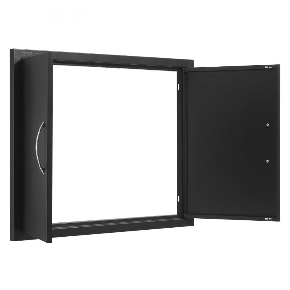 VEVOR BBQ Access Door, 31W x 24H Inch Double Outdoor Kitchen Door, Cold Plate Flush Mount Door, Wall Vertical Door with Handles, for BBQ Island, Grilling Station, Outside Cabinet 