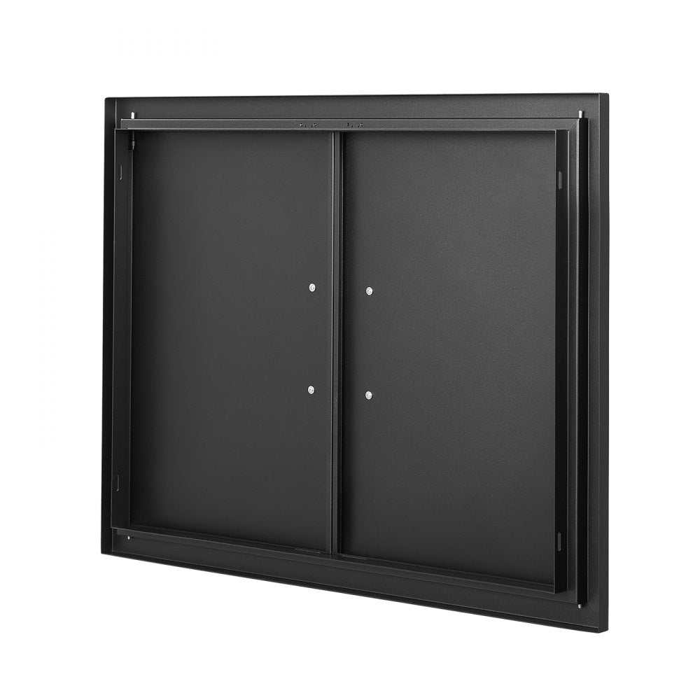 VEVOR BBQ Access Door, 31W x 24H Inch Double Outdoor Kitchen Door, Cold Plate Flush Mount Door, Wall Vertical Door with Handles, for BBQ Island, Grilling Station, Outside Cabinet 