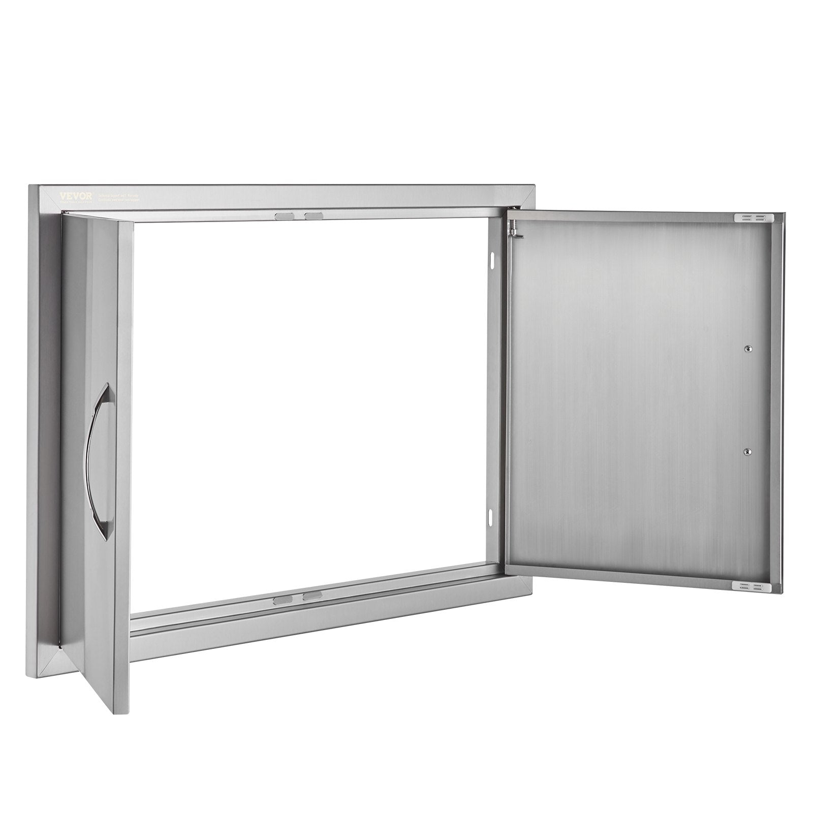 VEVOR BBQ Access Door, 30W x 21H Inch Double Outdoor Kitchen Door, Stainless Steel Flush Mount Door, Wall Vertical Door with Handles, for BBQ Island, Grilling Station, Outside Cabinet 