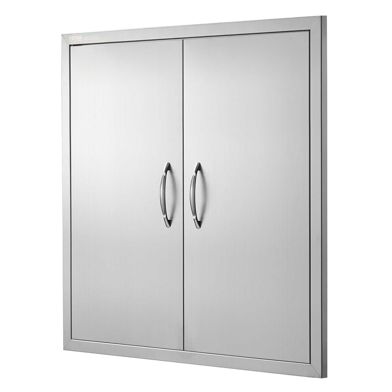 VEVOR BBQ Access Door, 31W x 31H Inch Double Outdoor Kitchen Door, Stainless Steel Flush Mount Door, Wall Vertical Door with Handles, for BBQ Island, Grilling Station, Outside Cabinet 