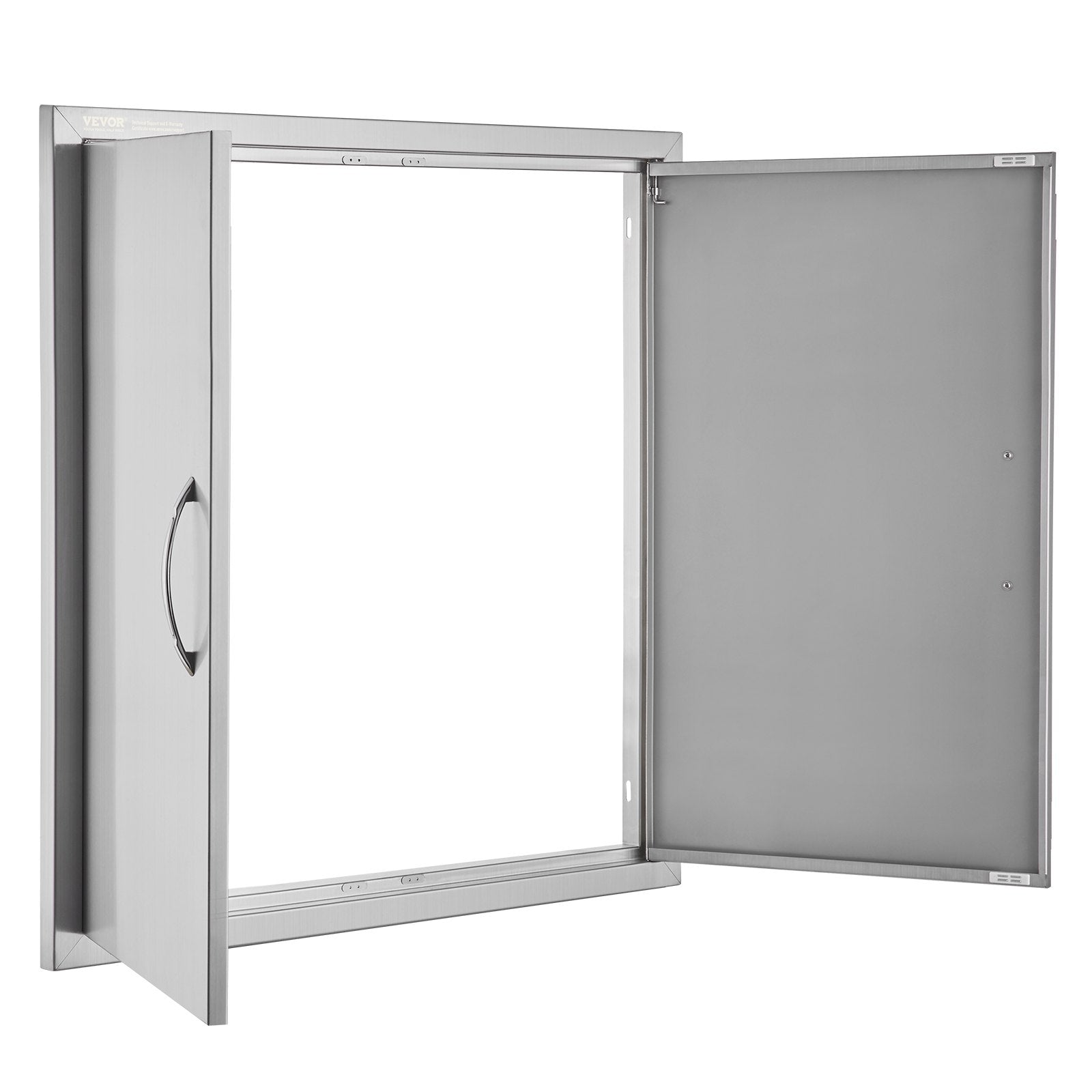 VEVOR BBQ Access Door, 31W x 31H Inch Double Outdoor Kitchen Door, Stainless Steel Flush Mount Door, Wall Vertical Door with Handles, for BBQ Island, Grilling Station, Outside Cabinet 
